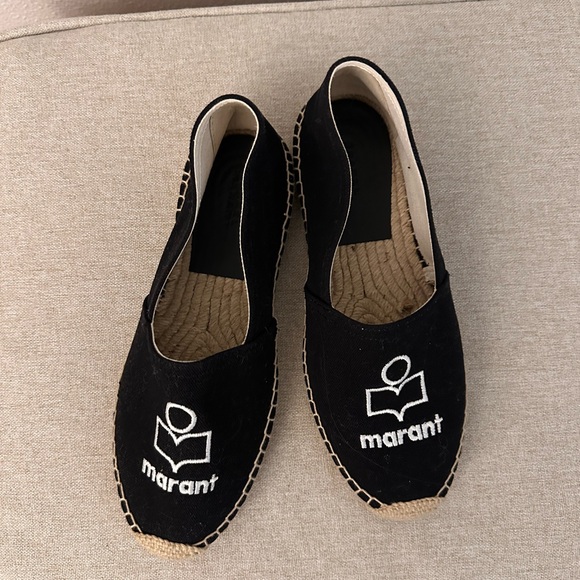 Isabel Marant Black Espadrilles Slip-On Shoes - Picture 1 of 4